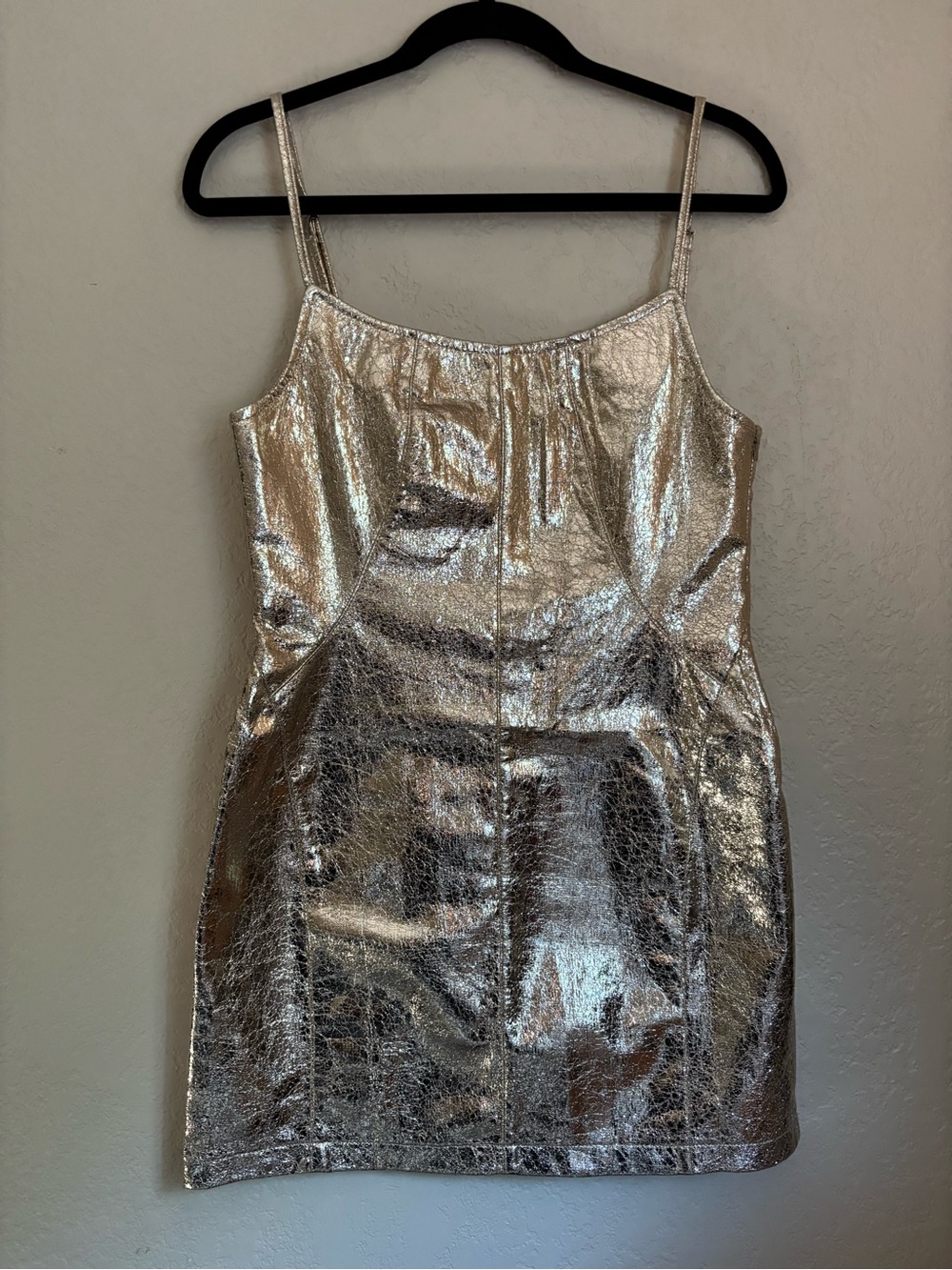 Nasty Gal Metallic Gold Mini Dress